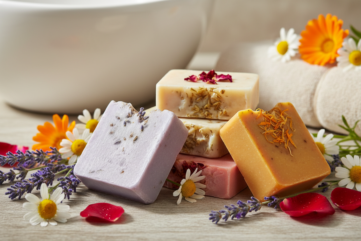 NATURAL FLOWERS FOR NATURAL SOAP